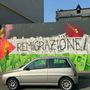 Il murale di Nichelino per Gaza vandalizzato