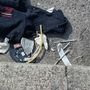 Siringhe usate davanti alle attività commerciali Siringhe usate davanti alle attività commerciali