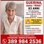 La segnalazione per la scomparsa della signora Guerina