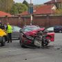 Scontro tra auto all'incrocio in via Monginevro Scontro tra auto all'incrocio in via Monginevro