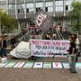 La protesta messa in atto dagli studenti