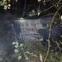 L'auto finita in mezzo agli alberi dopo l'incidente L'auto finita in mezzo agli alberi dopo l'incidente
