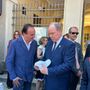 Alberto di Monaco con il governatore Alberto Cirio