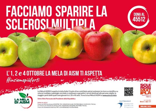 Appuntamento anche a Torino nel prossimo weekend con le mele dell'AISM per aiutare a combattere la sclerosi multipla