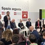 Un momento dell'incontro andato in scena al Salone del Libro Un momento dell'incontro andato in scena al Salone del Libro