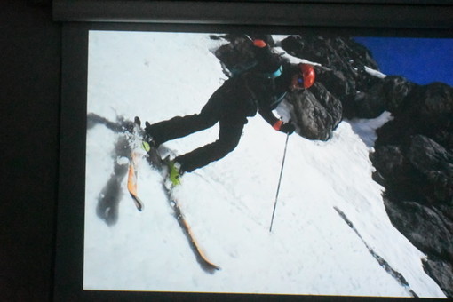 sciatore in azione