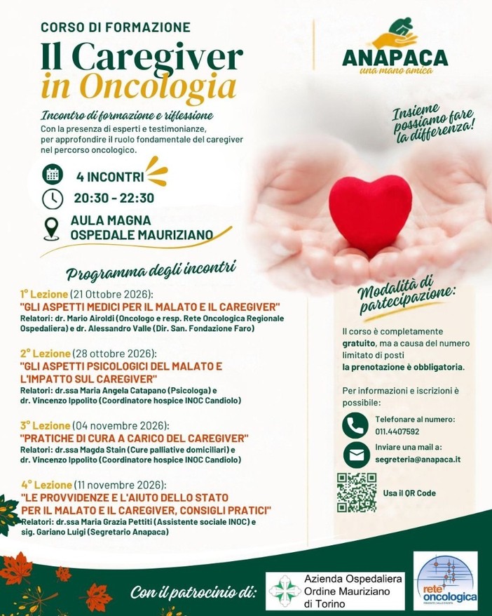 La malattia cambia anche la vita di chi ti è accanto: Anapaca forma caregiver in oncologia La malattia cambia anche la vita di chi ti è accanto: Anapaca forma caregiver in oncologia