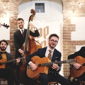 La formazione dell'Hot club Turin all'osteria Rabezzana