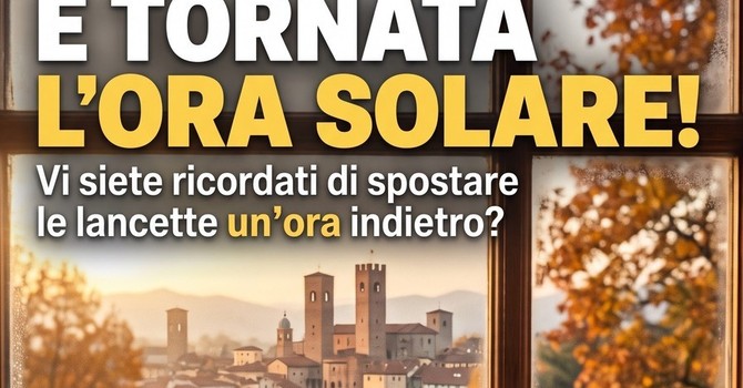 Lancette indietro e sessanta minuti di sonno in più: è tornata l'ora solare Lancette indietro e sessanta minuti di sonno in più: è tornata l'ora solare