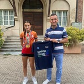 Alessia Massa con Gianluca Treccarichi, assessore alla Sport di Collegno