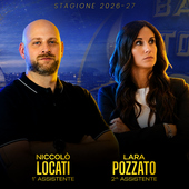 Basket Torino, Niccolò Locati e Lara Pozzato nello staff tecnico di coach Moretti Basket Torino, Niccolò Locati e Lara Pozzato nello staff tecnico di coach Moretti