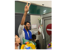 Ab Amajou all'arrivo a Malpensa Ab Amajou all'arrivo a Malpensa