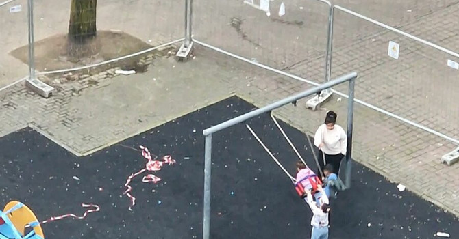 L'area giochi di piazza Mattirolo