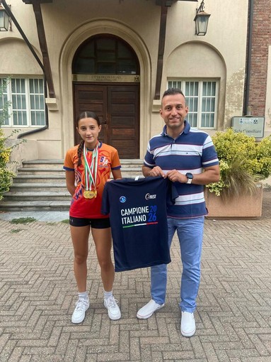 Alessia Massa con Gianluca Treccarichi, assessore alla Sport di Collegno