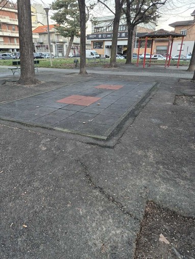 L'area gioco di piazzale Rostagno