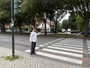 Il consigliere Schirru davanti all'attraversamento di corso Allamano