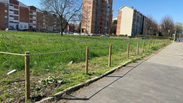 L'area recintata di corso Ferrara