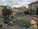 L'area dell'ex asilo di via Pinelli (nel riquadro il consigliere Caputo) L'area dell'ex asilo di via Pinelli (nel riquadro il consigliere Caputo)