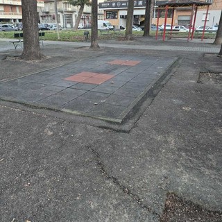 L'area gioco di piazzale Rostagno