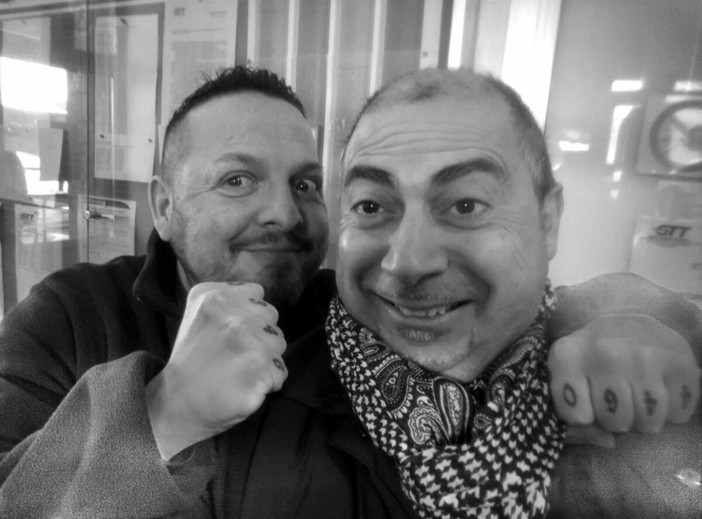 Bruno Martelli con l'amico Antonio Cuzzilla