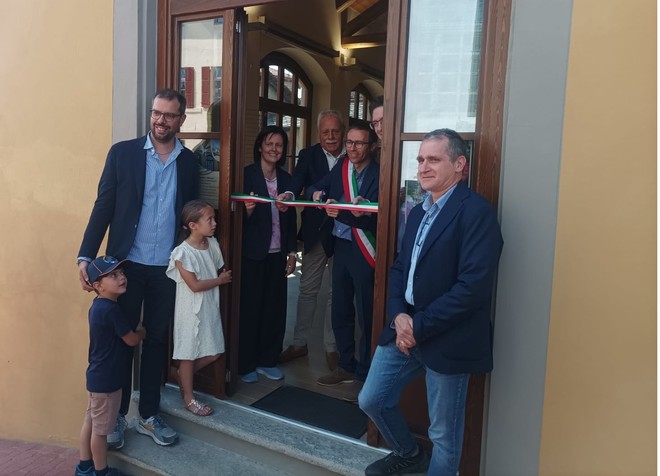 Il cortile del municipio di Bricherasio torna a vivere: inaugurata la nuova sala polifunzionale