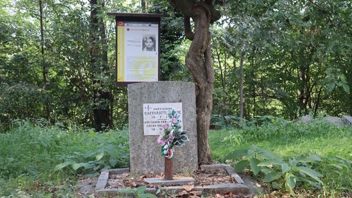 La lapide del partigiano Cesare Caffaratti