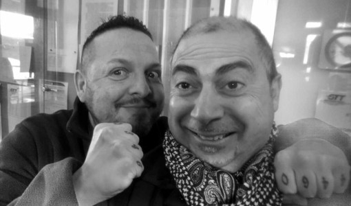 Bruno Martelli con l'amico Antonio Cuzzilla