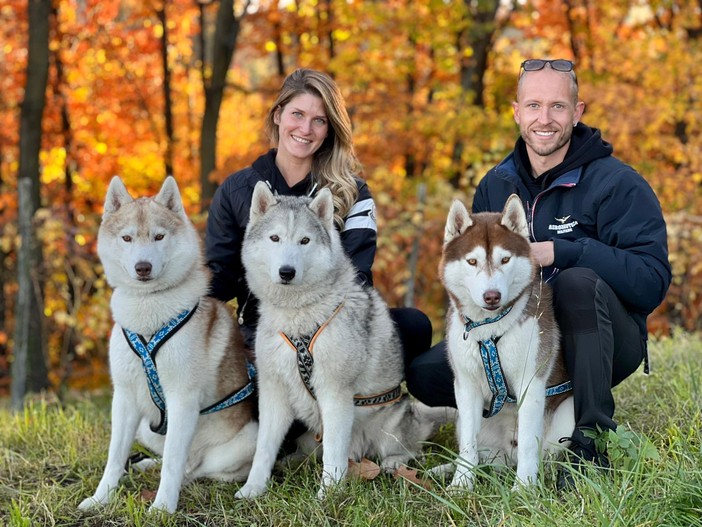 Vottero e Vercellone con Eleven (al centro), Cino e Dark