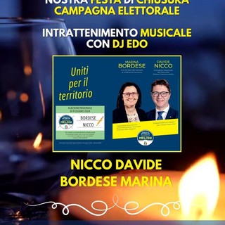 Festa di fine campagna elettorale al Veloce di Pinerolo con Nicco e Bordese (Fdi)