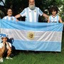 Tifo argentino sotto la Mole Tifo argentino sotto la Mole