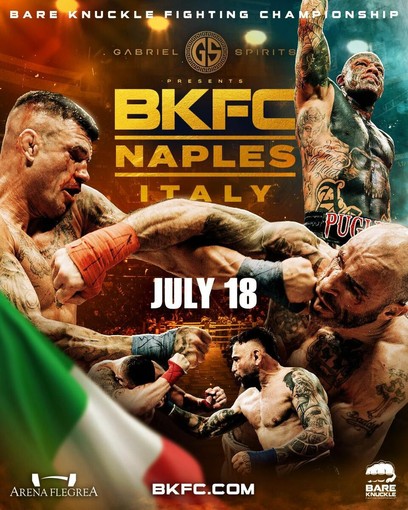 BKFC Italy: Gabriel Rapisarda sceglie Napoli e l’Arena Flegrea per l’evento che porta il bare knuckle nel grande pubblico