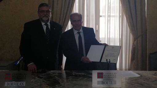 Al Presidente del Consiglio regionale Boeti il Premio per la Pace &quot;Mafalda di Savoia&quot;