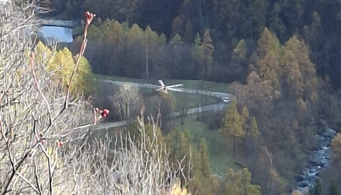 L’elisoccorso intervenuto a Bobbio Pellice L’elisoccorso intervenuto a Bobbio Pellice