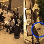 Allarme per bivacchi e topi (a destra) in piazzetta San Secondo Allarme per bivacchi e topi (a destra) in piazzetta San Secondo