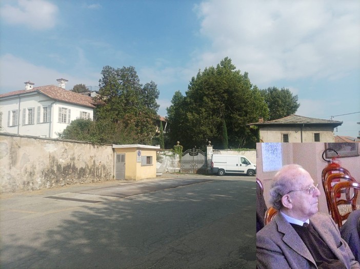 Edoardo Daneo, nel riquadro, e la sua amata Villa Edoardo Daneo, nel riquadro, e la sua amata Villa
