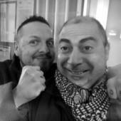Bruno Martelli con l'amico Antonio Cuzzilla