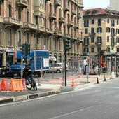 La ciclabile in arrivo sul cavalcavia di corso Bramante
