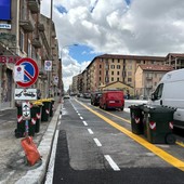 La ciclabile di via Nizza La ciclabile di via Nizza