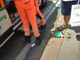 Scivolone sulle strisce pedonali in via Fabrizi Scivolone sulle strisce pedonali in via Fabrizi
