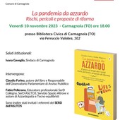 La pandemia da azzardo: il 10 novembre incontro a Carmagnola con Avviso Pubblico
