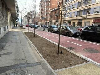 La nuova ciclabile di via Filadelfia La nuova ciclabile di via Filadelfia