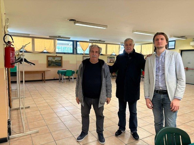Piero Ventre (da sinistra) con il presidente Pasquale Corallo e Gian Marco Moschella