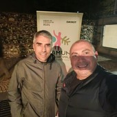 Luca Vonella, presidente dell'associazione Mutamento, con Antonio Cuzzilla