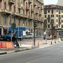 La ciclabile in arrivo sul cavalcavia di corso Bramante