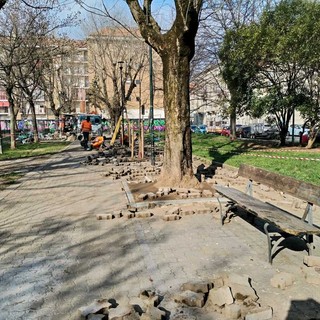 Cantieri in corso in via Belli