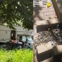 Camper a Mirafiori e falò accesi per terra