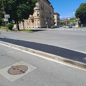 Il nuovo spartitraffico di corso Lanza Il nuovo spartitraffico di corso Lanza