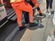 Scivolone sulle strisce pedonali in via Fabrizi Scivolone sulle strisce pedonali in via Fabrizi
