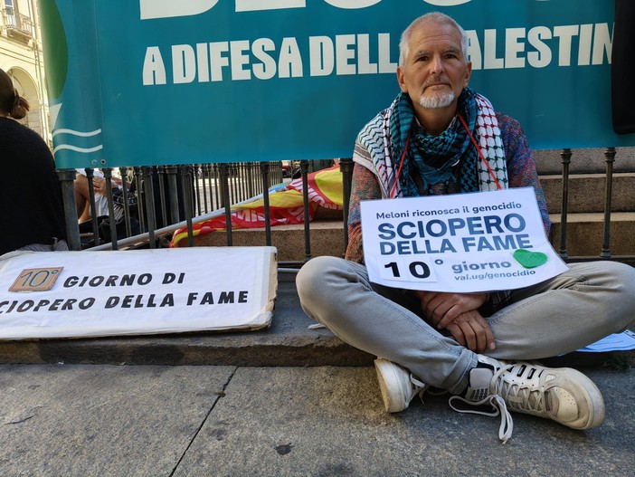 Claudio Borsello in sciopero della fame pro Gaza Claudio Borsello in sciopero della fame pro Gaza