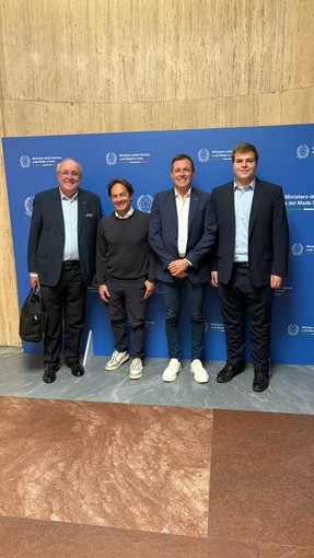 I vertici di Zetronic: da sinistra, Carlo Fulchir, Massimiliano Piani, Stefano Fulchir e Federico Fulchir